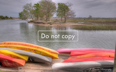 Murriels Inlet canoes on dock #11-018