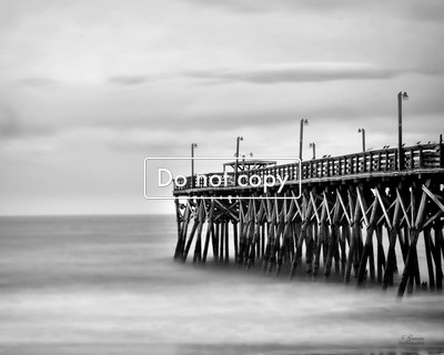 _JGP5351 Pier at surfside beach B&W